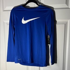 Boys Nike Royal Blue Long Sleeve Shirt